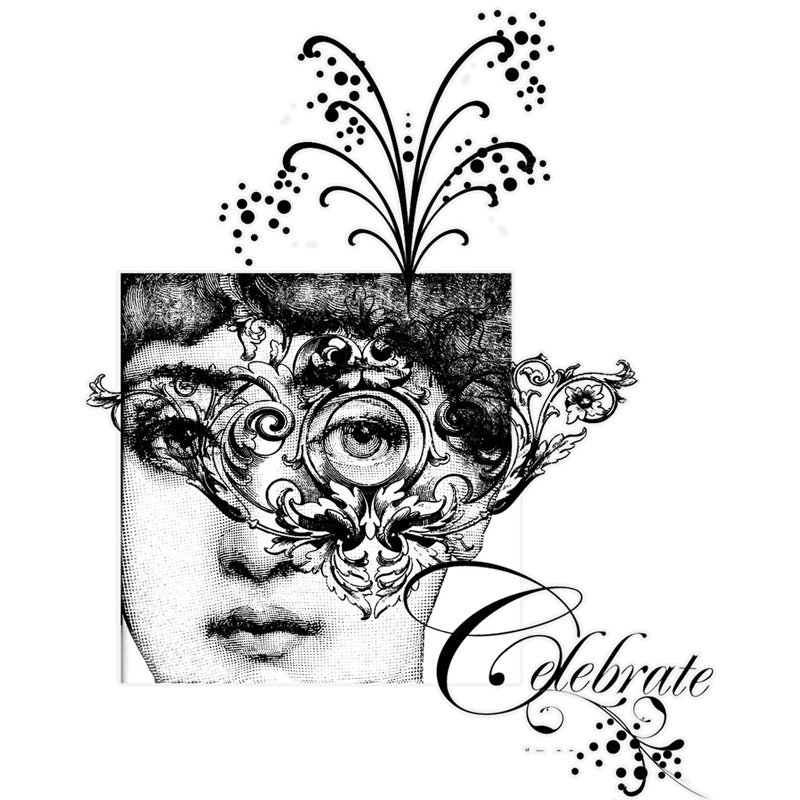 #2220 - Celebrate Face - Woman/Collage